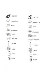 Food and drinks picture dictionary