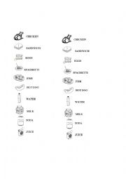 English Worksheet: Food and drinks picture dictionary