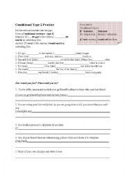 English Worksheet: Type 2 Conditional Practice