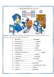 Preposition of place - Worksheet