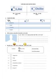 English Worksheet: Expressing likes and preferences