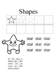 English Worksheet: Shapes - Stars