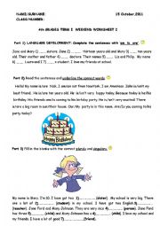 English Worksheet: to be-months-possessives
