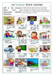 English Worksheet: SCHOOL IDIOMS (plus key)