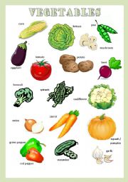 English Worksheet: Pictionary: Vegetables