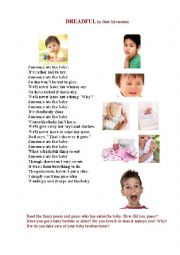 SOMEONE ATE THE BABY ( a poem)