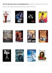 English Worksheet: Film genres