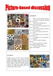 English Worksheet: Picture-based discussion animals