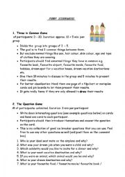 English Worksheet: Icebreakers for all levels