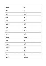 Phrasal verbs for daily routines