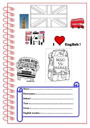 English Worksheet: copybook first page