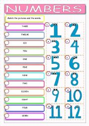 English Worksheet: Numbers