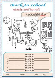 English Worksheet: A school of  INSTEADS