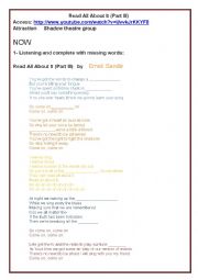 English Worksheet: Song