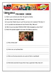 English Worksheet: The Big bang Theory - Friend zone