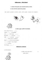 English Worksheet: Halloween
