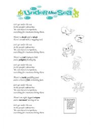 English Worksheet: Under the sea song