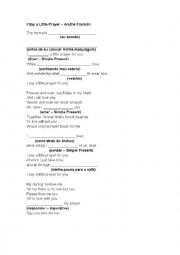 Daily activities song worksheet - I Say a Little Prayer