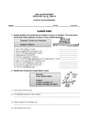 English Worksheet: passive voice