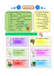 English Worksheet: Verb to be