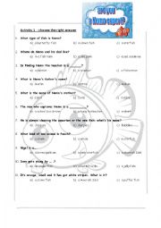 English Worksheet: finding nemo : follow-up work