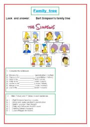 English Worksheet: Family tree