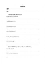 Present Simple worksheet