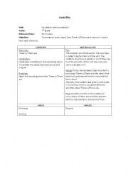 English Worksheet: lesson plan there is/there are