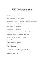 UK Colloquialisms