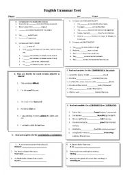 English Formative Test 8th grade