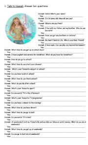 English Worksheet: Talk to a Famous Star