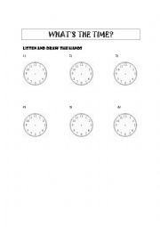 English Worksheet: TELLING THE TIME