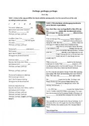 English Worksheet: Song: Perhaps, perhaps, perhaps