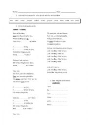 English Worksheet: Yellow by coldplay