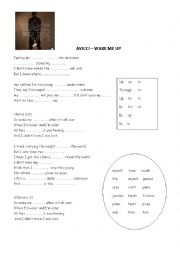 English Worksheet: Wake me up song