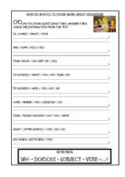English Worksheet: Wh personal questions