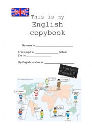 Simple cover , 1st page for beginners copybooks