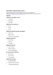 English Worksheet: New Headway elementary video lesson episode 1