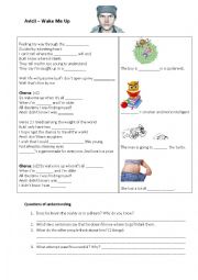 English Worksheet: Avicii Wake Me Up Song 