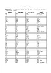 English Worksheet: Irregular Verbs