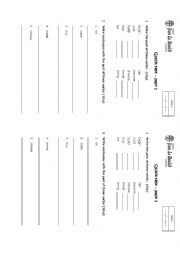 Simple past irregular verbs - test