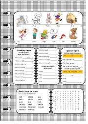 English Worksheet: Book with activities for elementary: p.5 of The Lazy cat sat