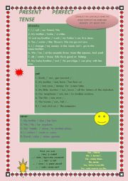 English Worksheet: Present Perfect Tense