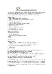 English Worksheet: Charles Dickens Webquest