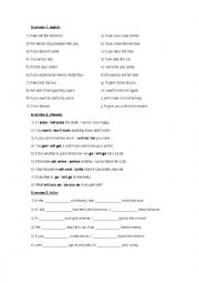 English Worksheet: First conditional 