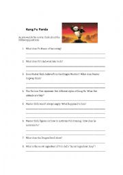 English Worksheet: Kung Fu Panda - motivation