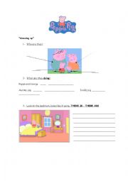 English Worksheet: peppa Pig dressing up