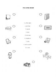 English Worksheet: parts of the house and furniture