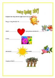 English Worksheet: Daisy Spring Story