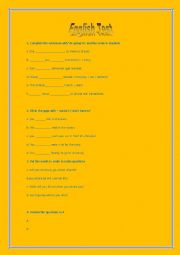 English Worksheet: English Grammar test